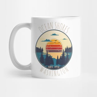 OCEAN SHORES WASHINGTON Vintage  sunset Mug